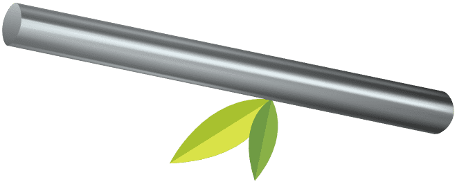 Aluminiumstange mit Blättern